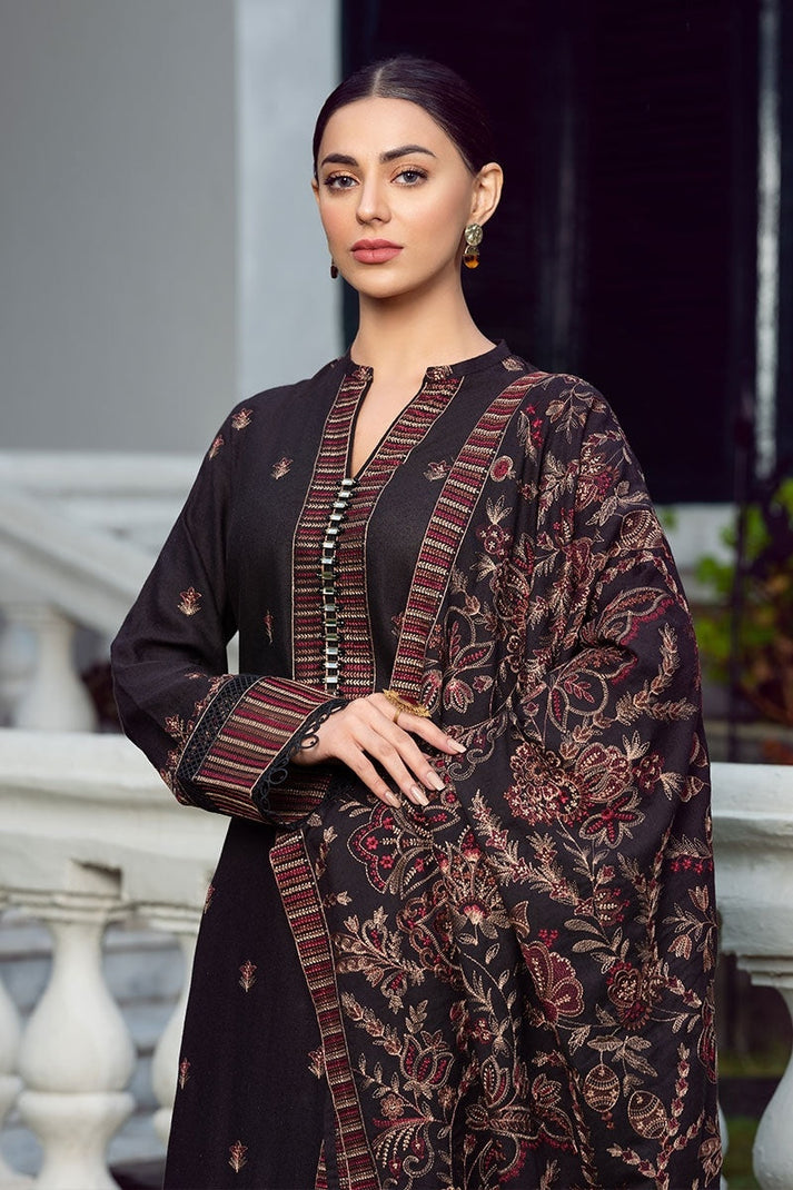 Embroidered 3PC Suit – Premium Festive Collection AJS-1107