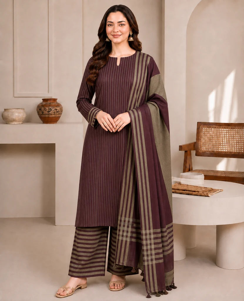 WINTER MARINA 3PC SUIT – Premium Striped Susi Winter Collection 7006