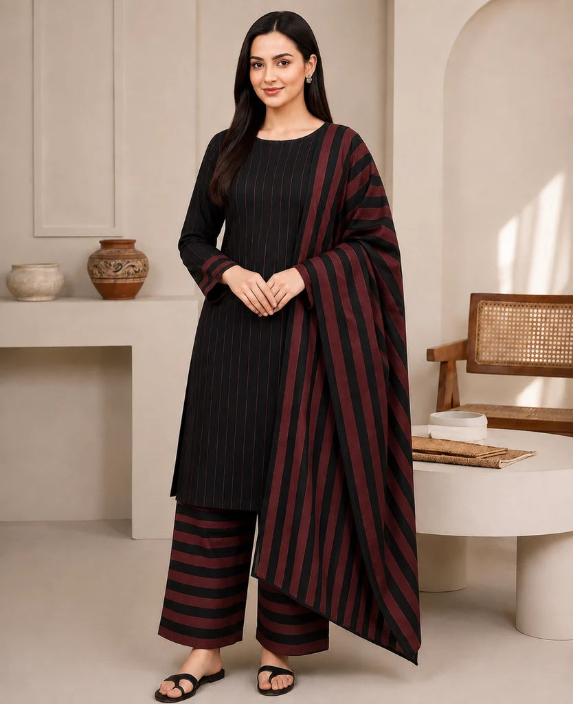 WINTER MARINA 3PC SUIT – Premium Striped Susi Winter Collection 7005