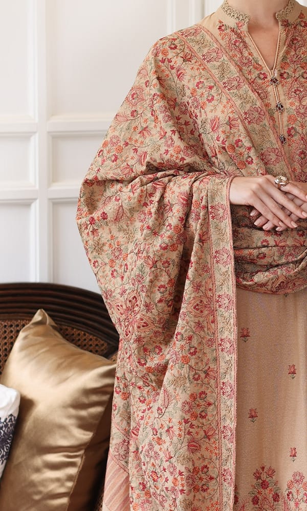 Embroidered 3PC Suit – Premium Festive Collection AJS-1102