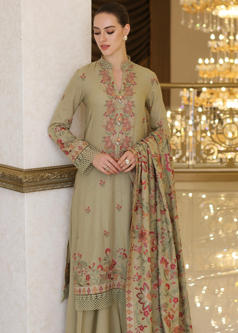 Embroidered 3PC Suit – Premium Festive Collection AJS-1104