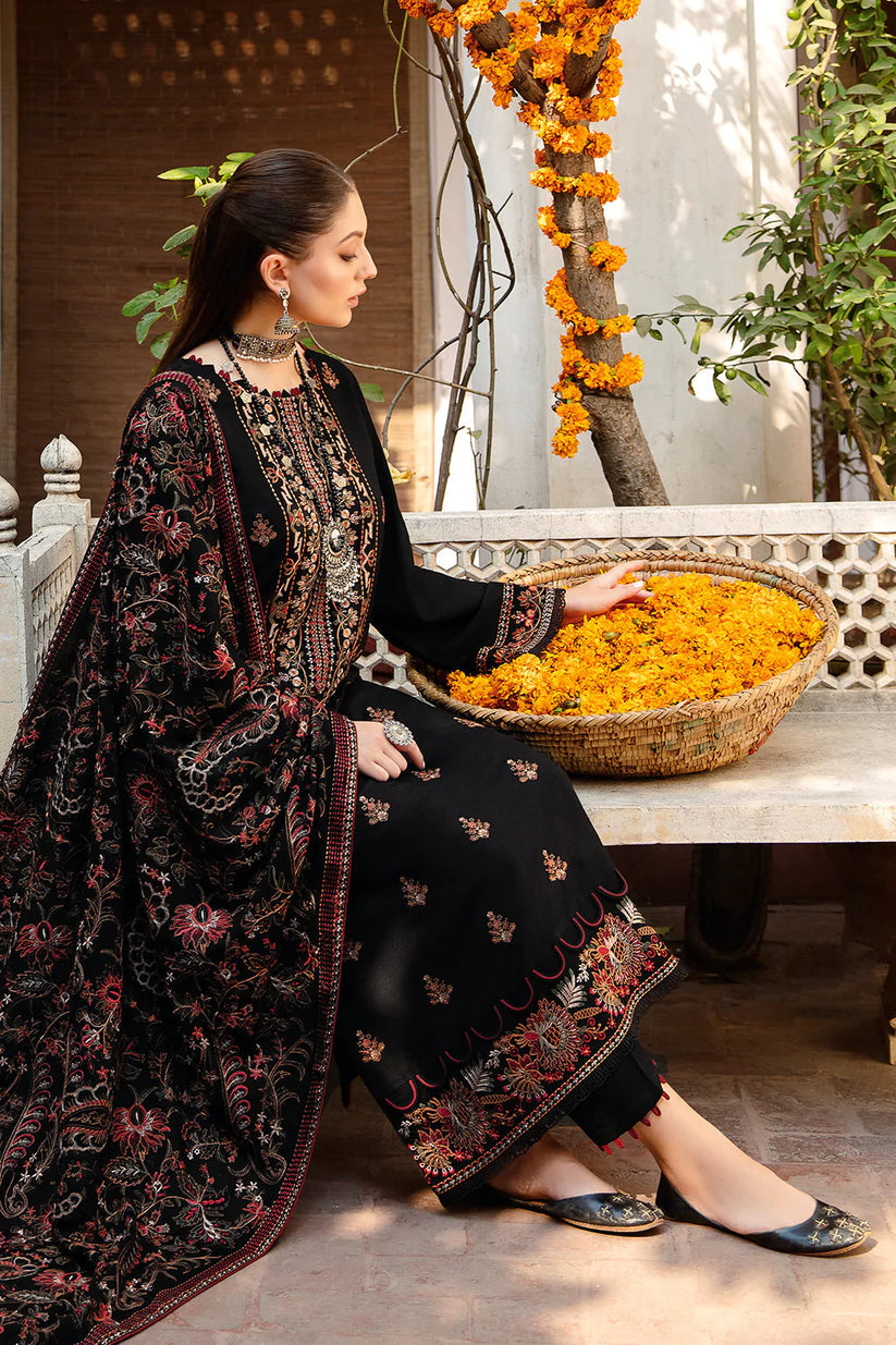 Embroidered 3PC Suit – Premium Festive Collection AJS-1102