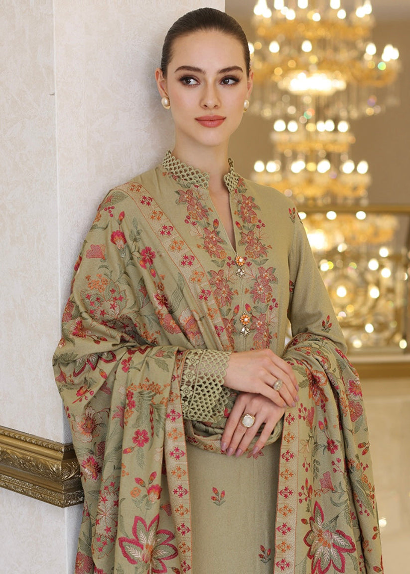Embroidered 3PC Suit – Premium Festive Collection AJS-1104
