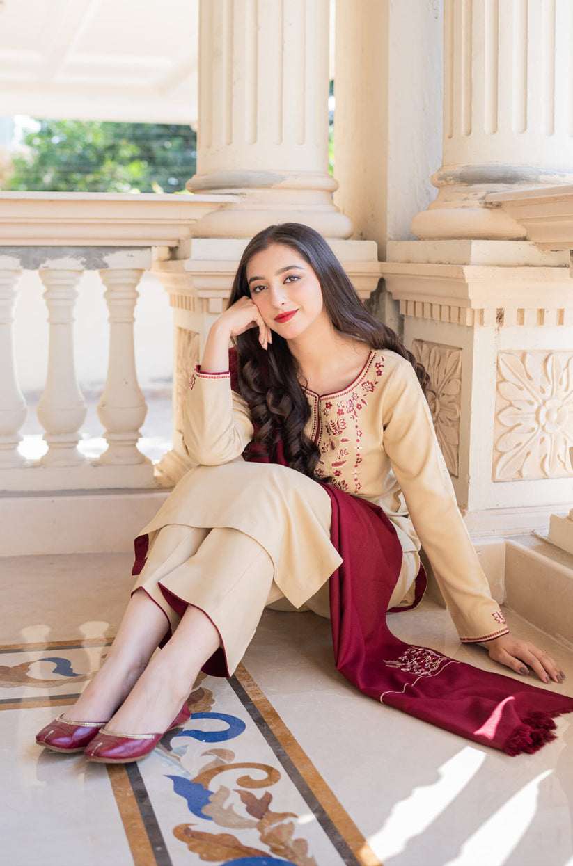 DHANAK EMB 3PC SUIT BH -0010034