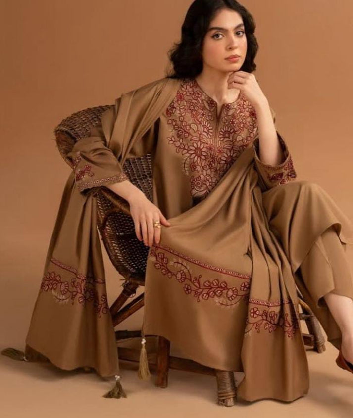 DHANAK EMB 3PC SUIT BH -0010014