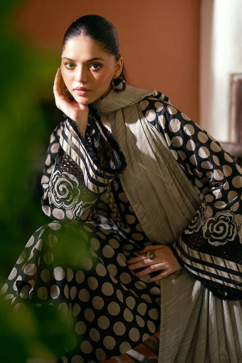 3PC LINEN PRINTED SHIRT WITH VOILE PRINTED DUAPTTA