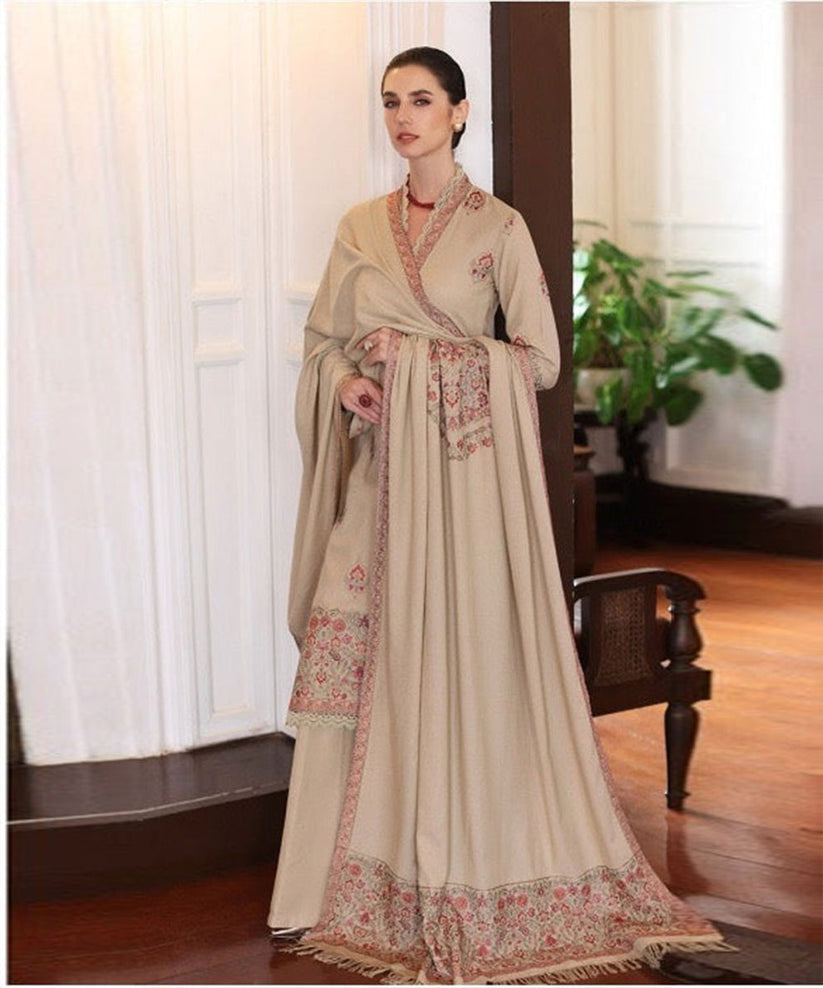 Embroidered 3PC Suit – Premium Festive Collection AJS-1105