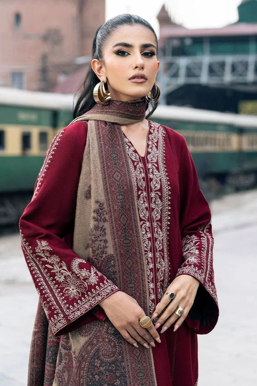 LINEN 3PC Embroidered Suit H-6137