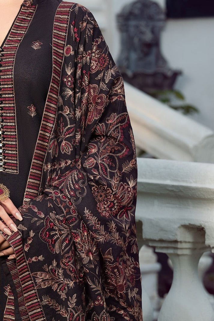 Embroidered 3PC Suit – Premium Festive Collection AJS-1107