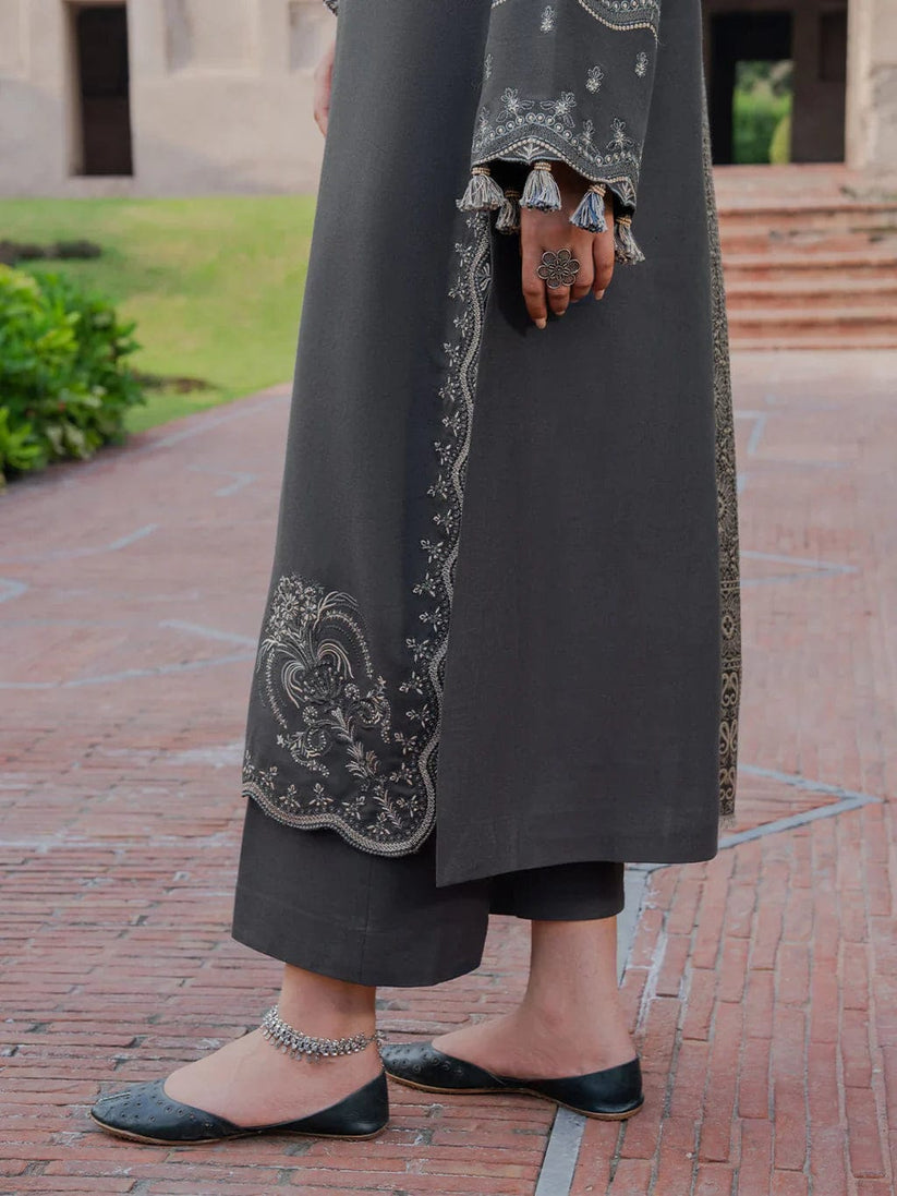 Linen 3PC Embroidered Suit H-6144
