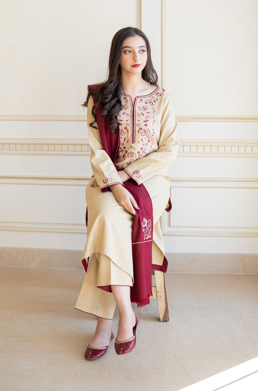 DHANAK EMB 3PC SUIT BH -0010034