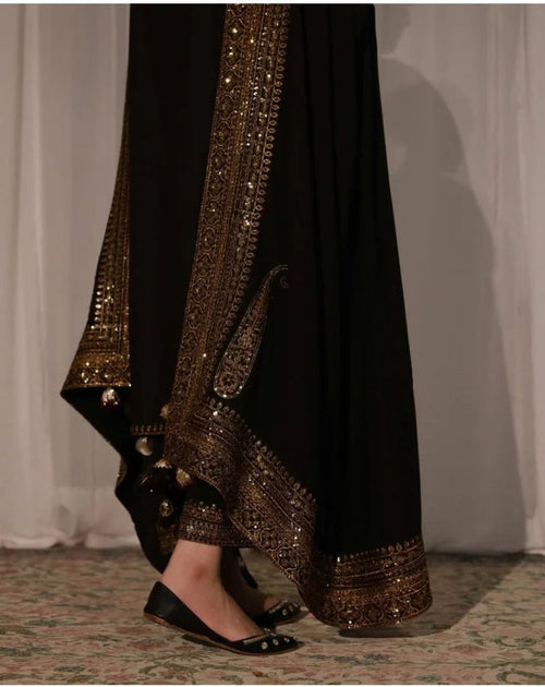 ROYAL CHARM EMB 3PC SUIT NLS-001001 BLACK
