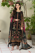 Dhanak-3PC Embroidered Shirt with Digital Printed Wool Shawl - 6215