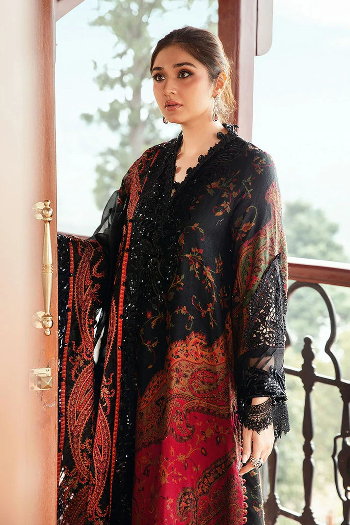 Linen 3PC Embroidered Suit H-6199