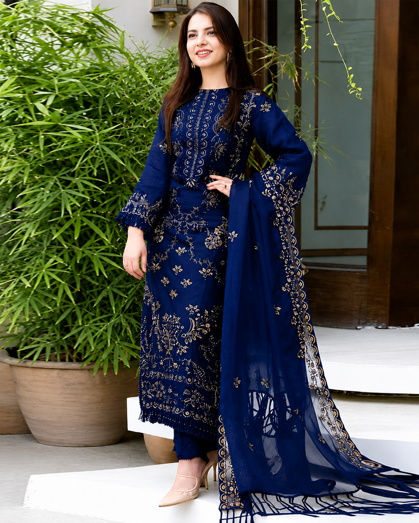 ROYAL CHARM EMB 3PC SUIT NLS-001007