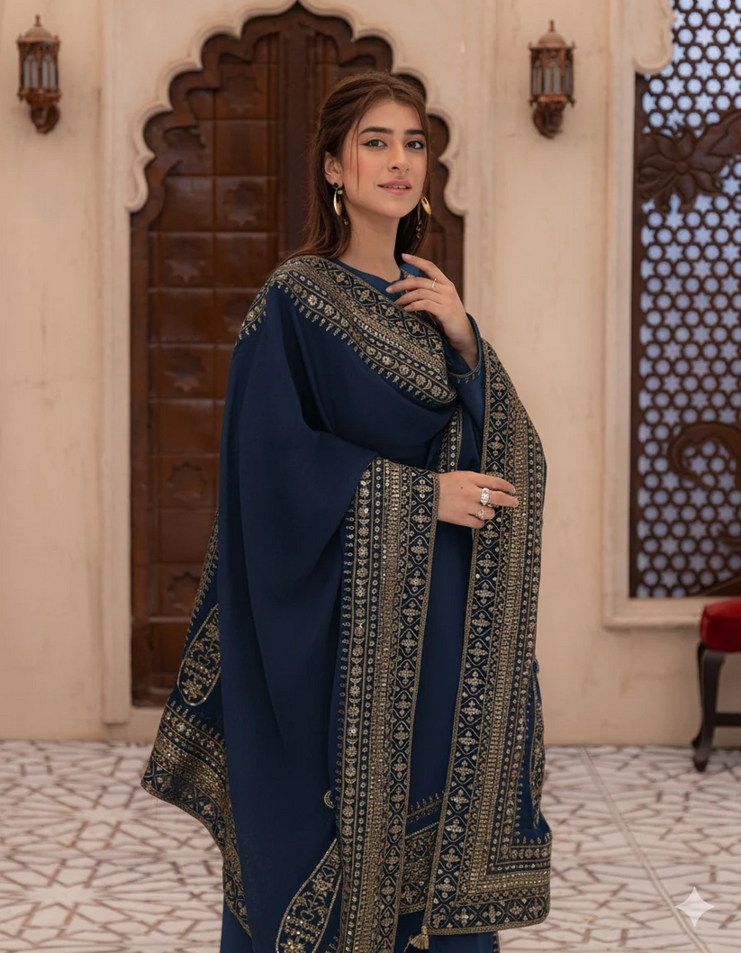 ROYAL CHARM EMB 3PC SUIT NLS-001003