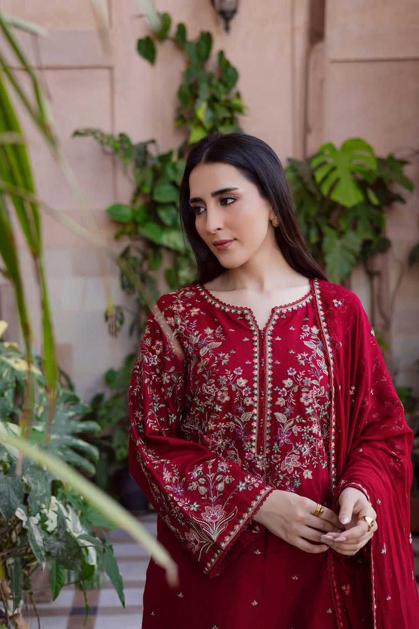 LAWN 3PC Embroidered Suit H-6140