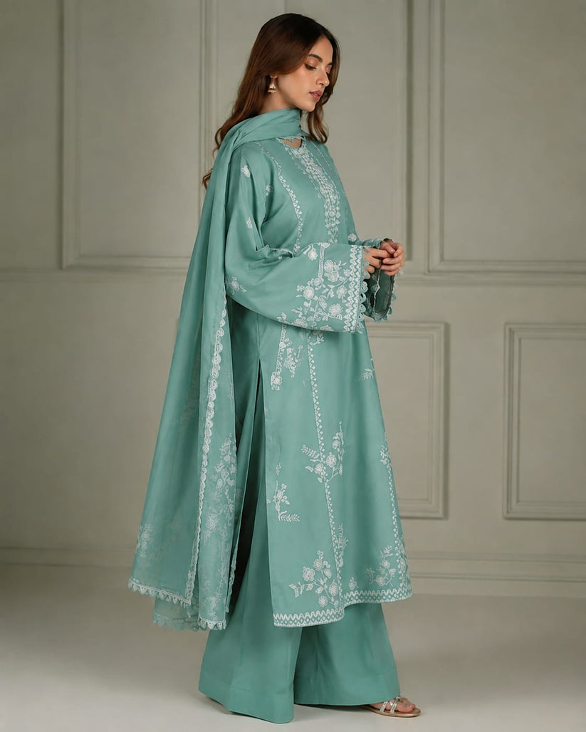 DHANAK EMB 3PC SUIT BH -0010015