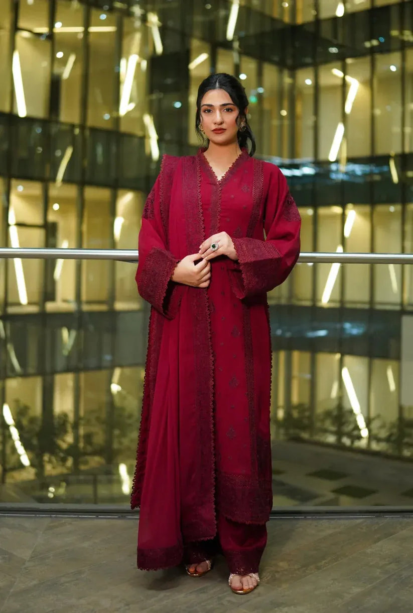 LAWN 3PC Embroidered Suit H-6141