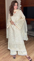 Lawn-3PC Embroidered Shirt With Organza Embroidered Dupatta-5307